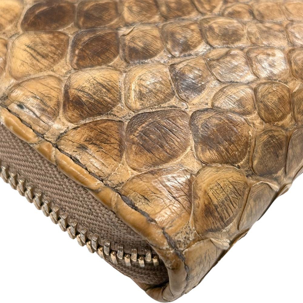 Gucci Python Zip Around Wallet Beige - image 12